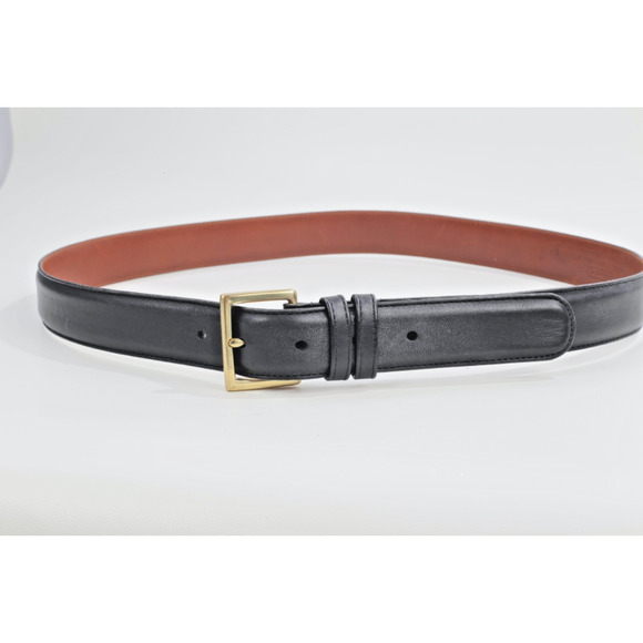 Vintage Coach Black Cowhide Leather Waist Belt Size 36 / 90 Classic Buckle main image 4